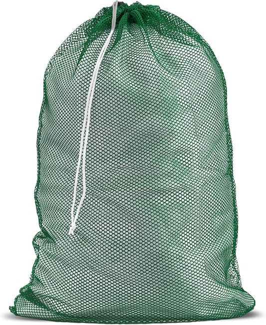 Handy Laundry Mesh XL Laundry Bags - Durable, Machine Washable with Secure Drawstring Closure - Perfect for College Dorms, Laundromats, Apartments (Green, Large 24" x 36") | XL 24x36 Mesh Laundry Bag, Secure Drawstring, Heavy Duty, Machine Washable, fo...