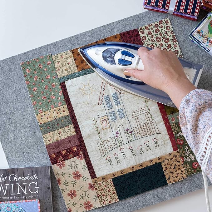 Wool Pressing Mat Large Set 18 x 24” Plus 10 x 10" Portable Size - Thick Quilters Ironing Pad for Embroidery and Patchwork - Professional Supplies, Notions, and Accessories, for Sewing Quilts