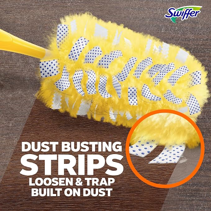 Swiffer Pet Heavy Duty Dusters Refills, Multisurface 360 Dusters with Febreze Odor Defense, 11 Count (Pack of 3)
