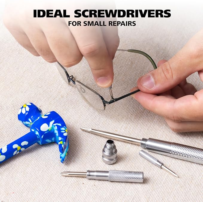 GreatNeck 5-in-1 Hammer, Built in Multitool Screwdriver, Chrome Plated | Includes Four Screwdrivers and One Hammer, Rust Resistant, Great for Household Projects, Lightweight and Easy to Use