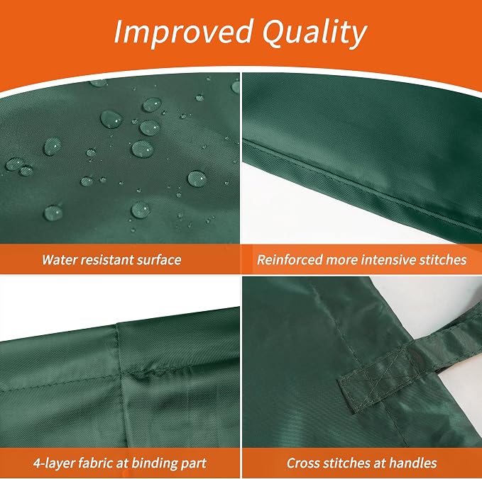 2 Pack Extra Heavy-Duty Laundry Bag with Handles, Green, 28x36" | Extra Large, Name ID Tag, Machine Washable, Reinforced Handles, Drawstring Closure, For College Dorm Travel