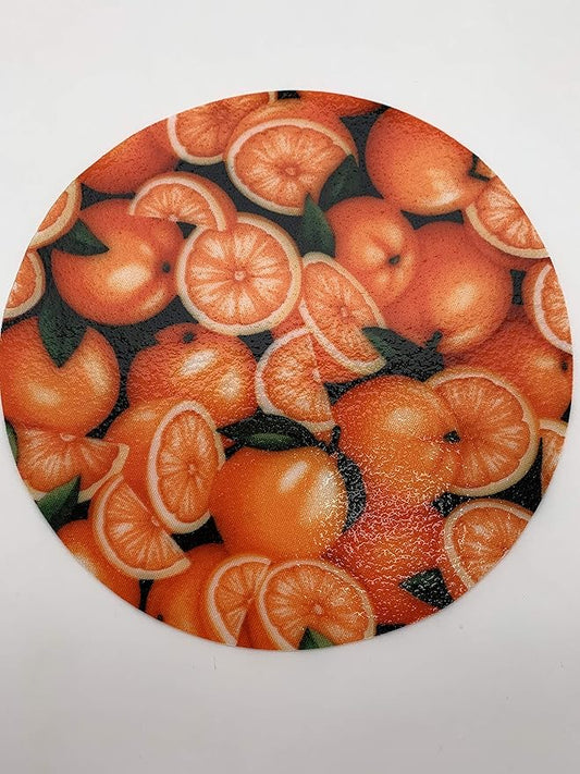 Andreas Silicone Jar Opener, Oranges – 6.25" Non-Slip Lid Gripper & Garlic Peeler, Dishwasher Safe, Multi-Use, Durable Silicone & Fabric, Made in the USA, JO-923