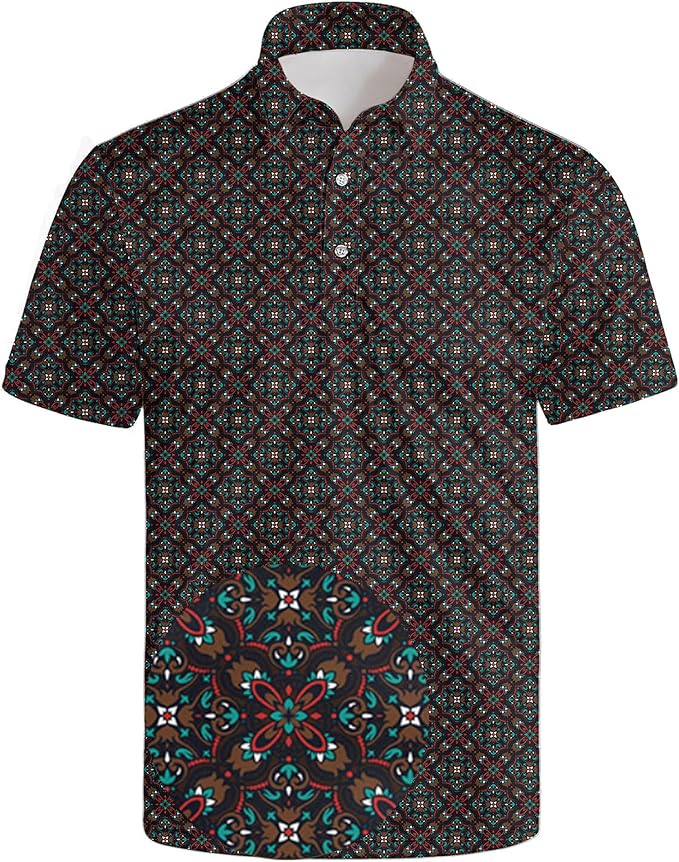 Polo Shirts for Men Moisture Wicking Mens Polo Shirts Patriotic Shirts for Men