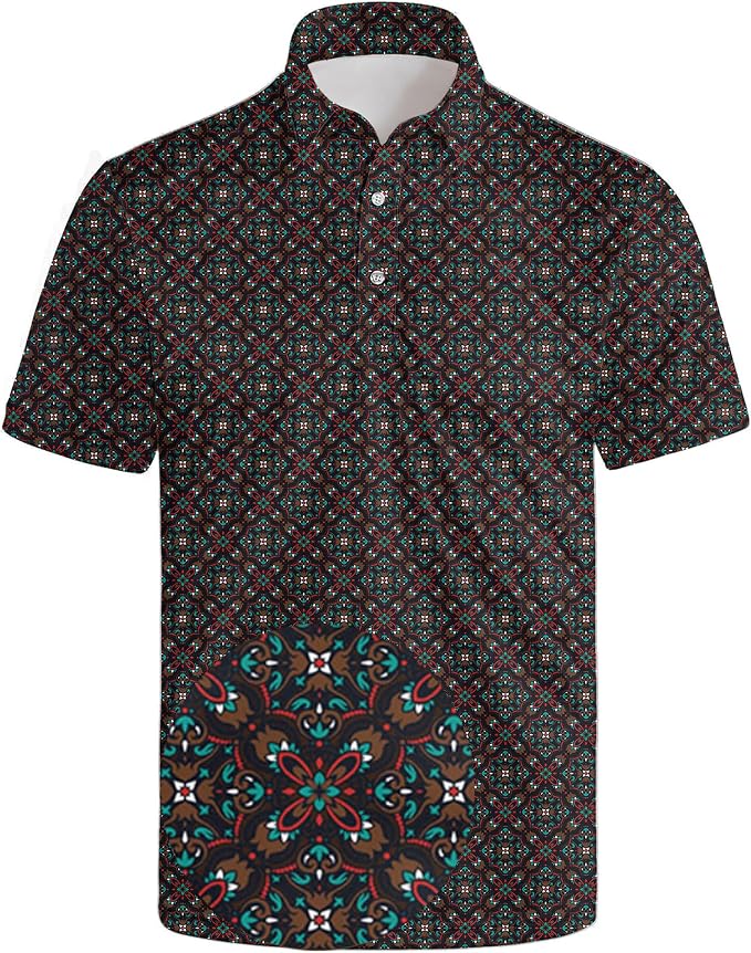 Polo Shirts for Men Moisture Wicking Mens Polo Shirts Patriotic Shirts for Men