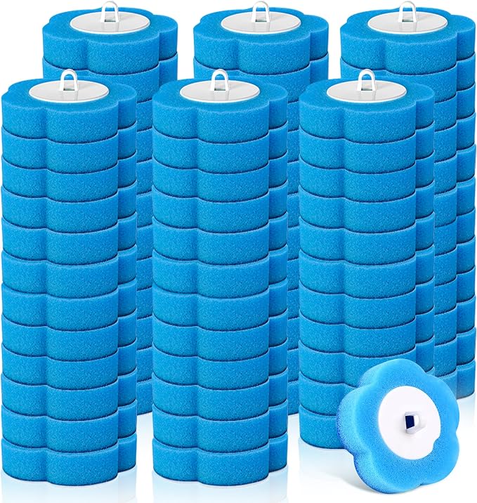 Toilet Bowl Wand Refills - 60 Count Disposable Replacement Brush Heads, Household Bowl Cleaners Refill Pads, Toilet Sponge Brush Scrubbers Cleaning Supplies for Home Washing Bathroom Bathtub
