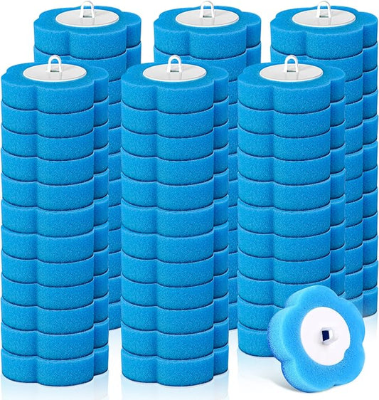 Toilet Bowl Wand Refills - 60 Count Disposable Replacement Brush Heads, Household Bowl Cleaners Refill Pads, Toilet Sponge Brush Scrubbers Cleaning Supplies for Home Washing Bathroom Bathtub
