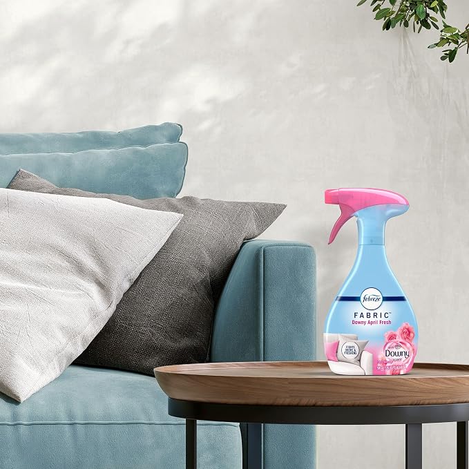Febreze Fabric Spray Air Freshener, Odor-Fighting Fabric Refresher, Sneaker Balls Alternative, Couch Cleaner, Linen Spray, Multi-Use, Downy April Fresh Scent, 23.6 fl oz