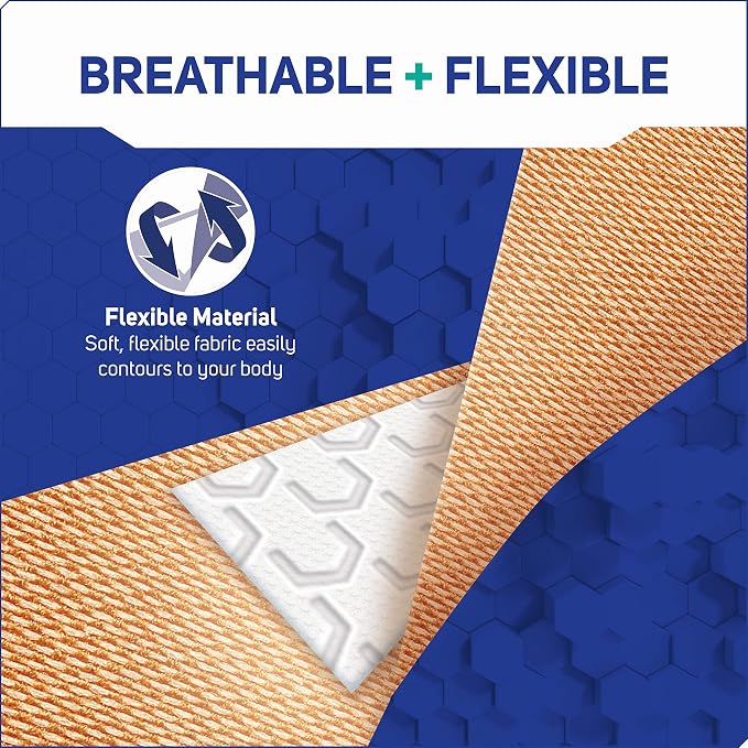 Care Science Fabric Adhesive Bandages, Assorted Sizes, 200 Count | Flexible + Breathable Protection for First Aid and Wound Care.