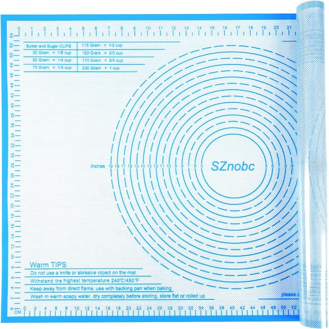 Silicone Pastry Mat 36X24 inch Baking mat Perfect for Dough, Pastry, Pie Crust, Fondant, Cookies, Bread, Pasta/Pizza,Pastry Board, Kitchen Counter Mat