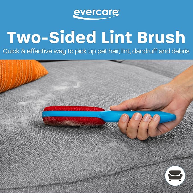 Evercare Magik Lint Brush, Two-Sided Lint and Pet Hair Remover, 2-Pack