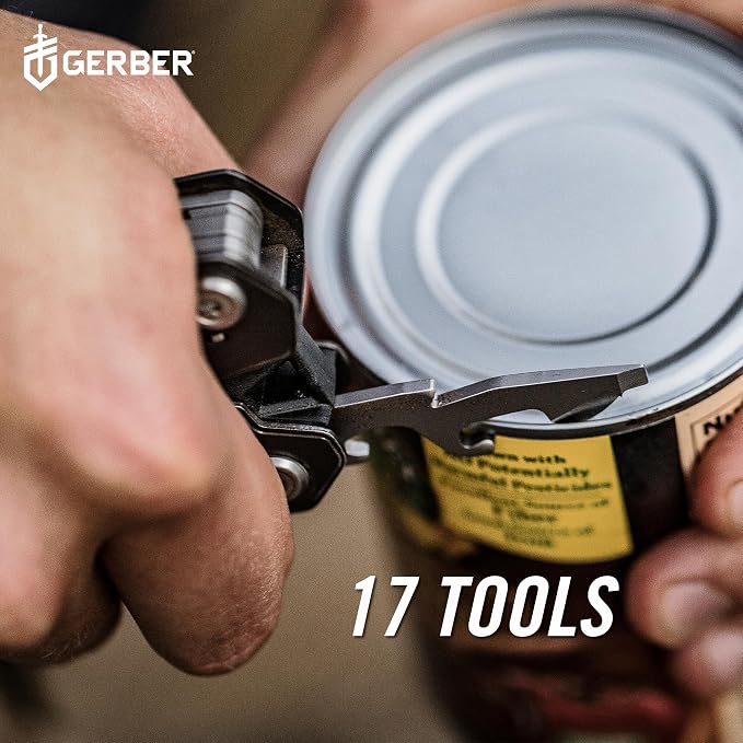 Gerber Truss 17-in-1 EDC Multitool Pliers, Pocket Knife with Sheath, Black | Compact EDC multitool, needle nose pliers, pocket knife, 17 tools, gifts for men, includes standard sheath