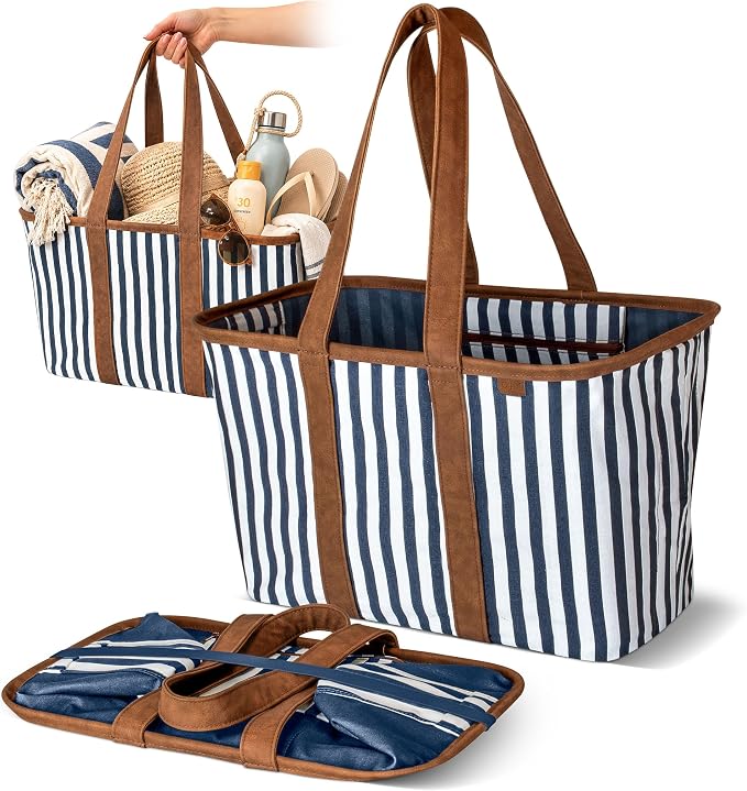 CleverMade LUXE Collapsible Tote Bag, 30L