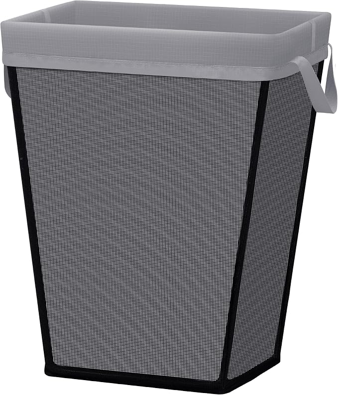 STO STO 75L Laundry Hamper, Space Saving Freestanding Clothes Basket with Iron Frame, Dirty Clothes Storage Bin with Removable Washable Liner for Bedroom, Bathroom, Dorm, Closet, Apartment, Gray