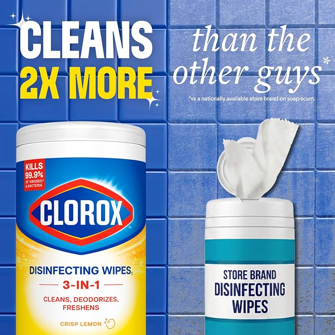 Clorox Disinfecting Wipes Back to School Variety Pack, 75 Count Each, Pack of 2 (Package May Vary)