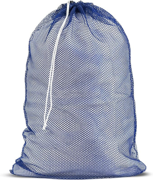 Handy Laundry Mesh XL Laundry Bag - Durable, Machine Washable with Secure Drawstring Closure - Perfect for College Dorms, Laundromats, Apartments (Blue, Large 24" x 36") | XL 24x36 Mesh Laundry Bag, Secure Drawstring, Heavy Duty, Machine Washable, for ...