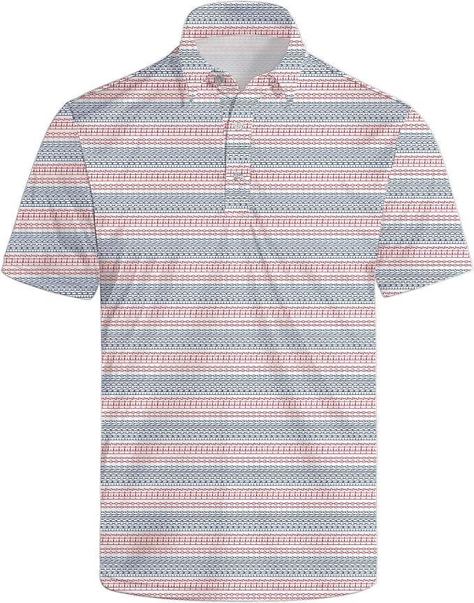 Polo Shirts for Men Moisture Wicking Mens Polo Shirts Patriotic Shirts for Men