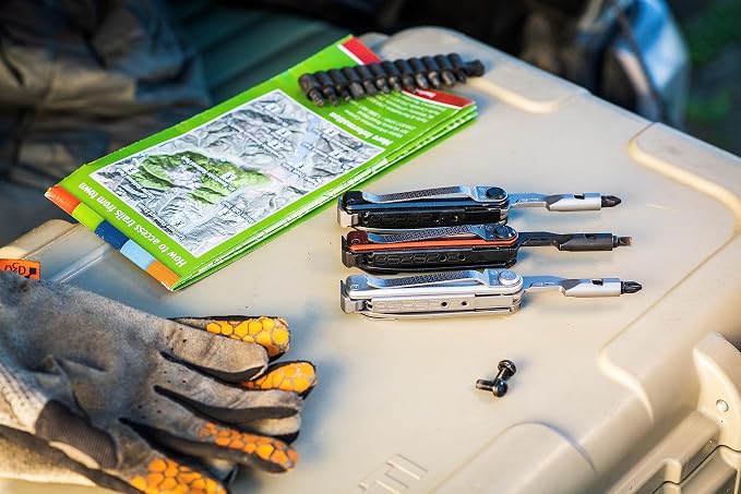 Gerber Armbar Trade EDC Pocket Knife Multitool, Bottle Opener, Burnt Orange | Compact EDC multitool, includes blade, pry bar, hammer, 2.5" plain edge blade, 8-in-1 pocket tool, lightweight