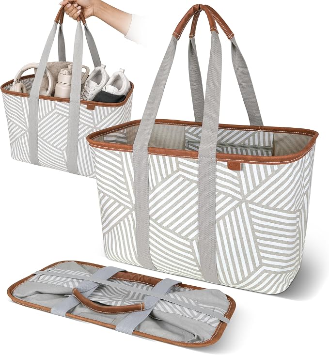 CleverMade LUXE Collapsible Tote Bag, 30L