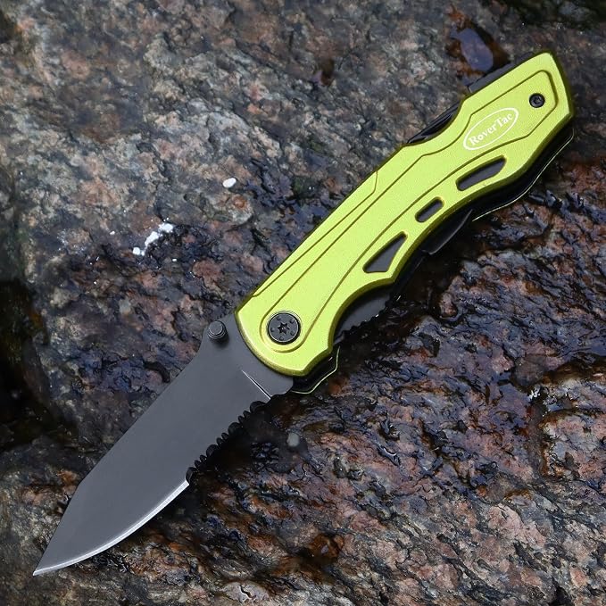 15-in-1 Pocket Multitool Knife - Folding Knife with Pliers, Bottle & Can Opener, Phillips Screwdriver + 9 Bits, Nylon Sheath - EDC Multi Tool for Camping, Hiking & DIY - Gifts for Men & Dad