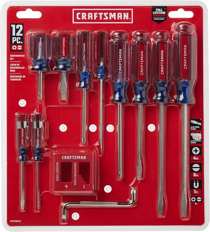CRAFTSMAN Screwdriver Set, Assorted, 12Piece (CMHT65044)