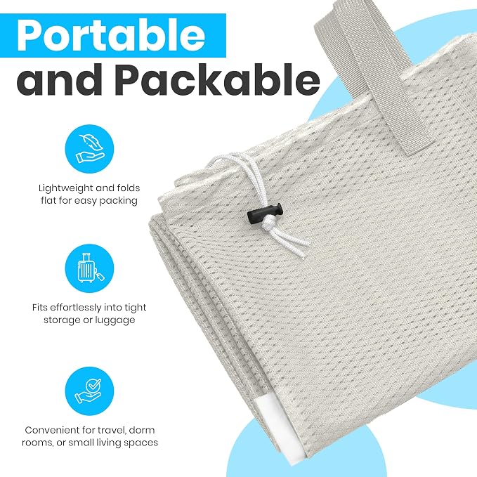 Handy Laundry Mesh XL Laundry Bag 24"x36" with Shoulder Strap, Grey | XL 24x36 Mesh Laundry Bag, Handles & Shoulder Strap, Breathable, Machine Washable, Dorm Travel Bedding, Grey