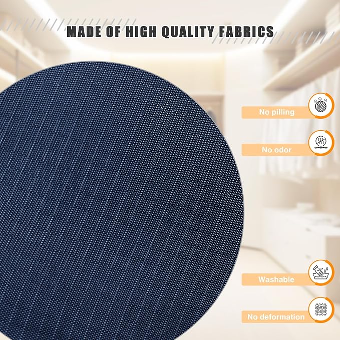 Hanging Closet Organizer 4-Shelf, Oxford Fabric Wardrobe Storage, Navy Blue | Easy-mount foldable design holds clothes, handbags, shoes & accessories; washable Oxford fabric, sturdy and space-saving.