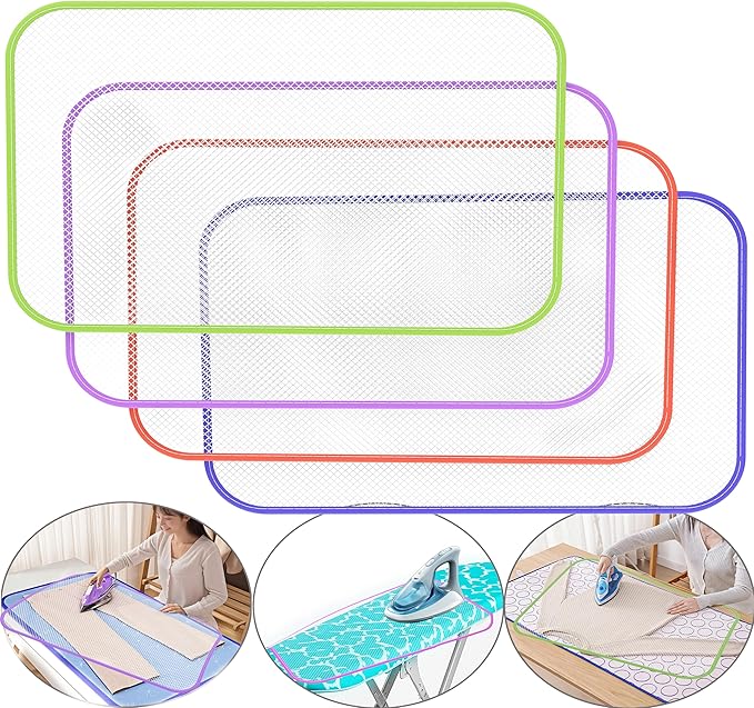 XANADU 4 PCS Pressing Cloth for Ironing – Heat-Resistant Ironing Cloth to Protect Clothes – Reusable Iron Pressing Cloth Protector for Sewing & Ironing