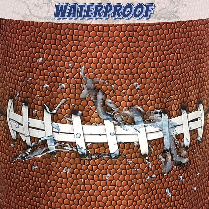 Funny Football Laundry Basket Oxford Cloth Ball Texture Laundry Hamper With Handle Foldable Portable Clothes Storage Basket Football Laundry Bag 18.9"x16.5" For Laundry Room/Bedroom/Bathrooms