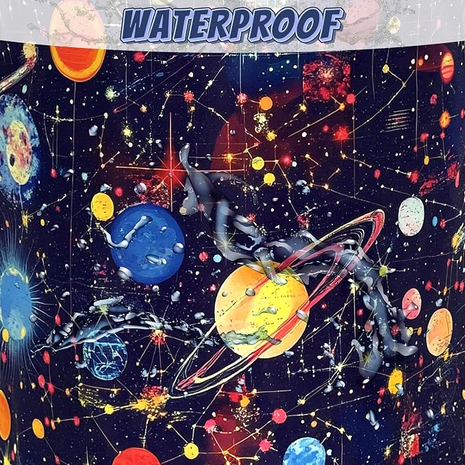 Colorful Planets Laundry Basket Oxford Cloth Starry Sky Galaxy Laundry Hamper With Handle Foldable Portable Clothes Storage Basket Funny Laundry Bag 18.9"x16.5" For Laundry Room/Bedroom/Bathrooms