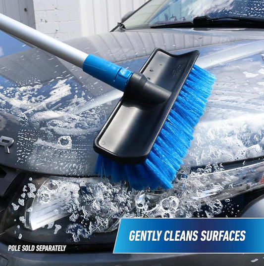 Unger Professional Lock-On Hydropower,Bi-Level Soft Wash Brush, Compatible with Waterflow Poles, Outdoor Cleaning Supplies, Great for Patios, Siding, Windows, Cars, and Boats, 10 inches (Pack of 12)