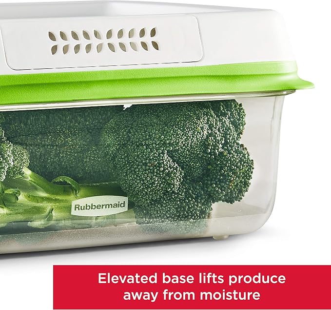 Rubbermaid FreshWorks Produce Saver, Medium Produce Storage Containers, 2 Pack