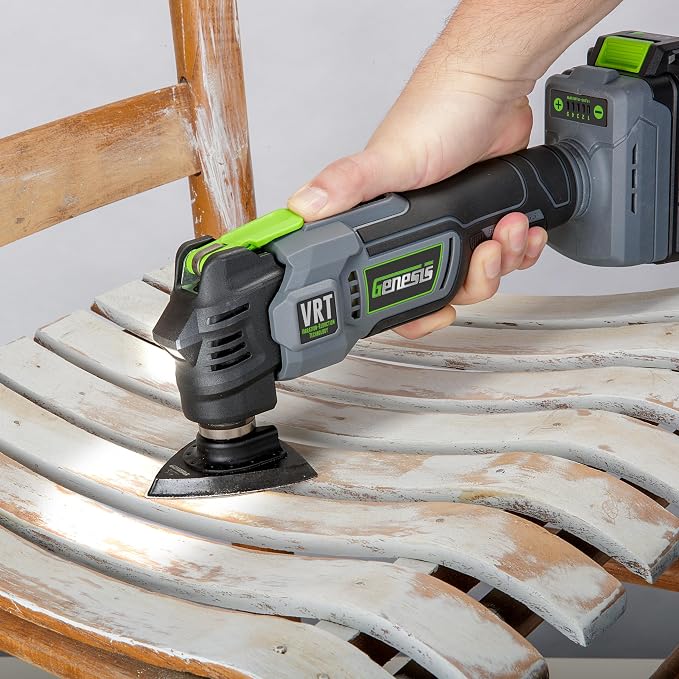 Genesis 20V Brushless Oscillating Multi-Tool, G20MAX Vibration-Reduction Technology (VRT), with Battery, Charger and Accessories (GLMT20BH)