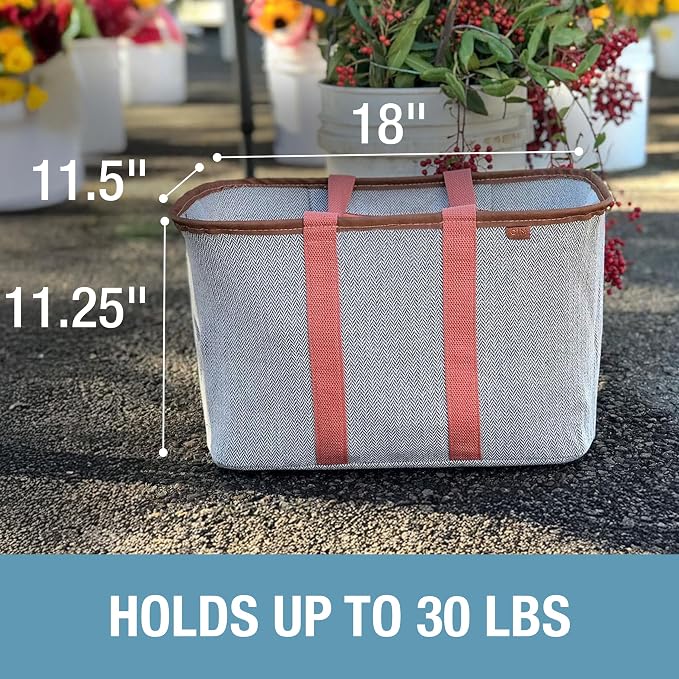 CleverMade LUXE Collapsible Tote Bag, 30L