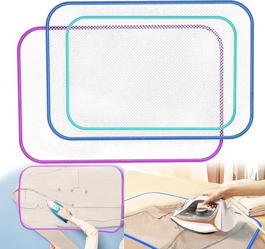 RONDURE Pressing Cloth for Ironing 3 Pcs （2 Large + 1 Medium Size） – Ironing Cloth to Protect Clothes, Heat Resistant Press Cloth Protector for Ironing, Ideal for Sewing and Delicate Fabrics