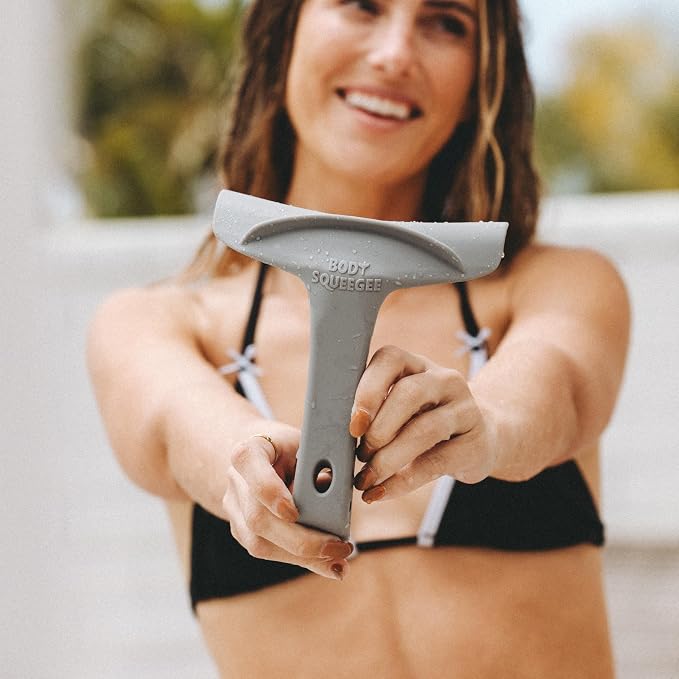 The Body Squeegee Original Silicone Squeegee for Body, Curved Water Remover for Skin, Post-Shower Drying Tool, Hygiene Tool for Reducing Muskiness in Towels, Shower Accessory and Bathroom Essential
