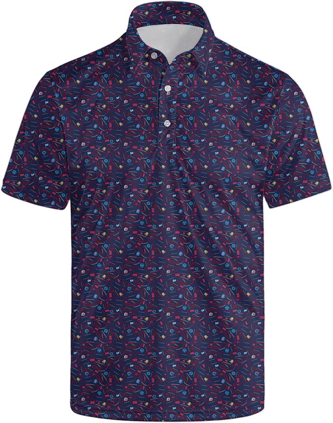 Polo Shirts for Men Moisture Wicking Mens Polo Shirts Patriotic Shirts for Men
