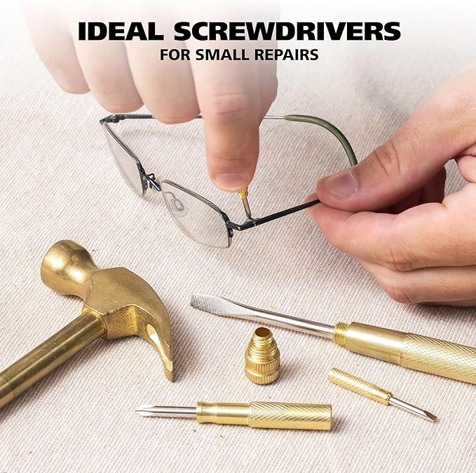 GreatNeck 5-in-1 Hammer, Built in Multitool Screwdriver, Chrome Plated | Includes Four Screwdrivers and One Hammer, Rust Resistant, Great for Household Projects, Lightweight and Easy to Use