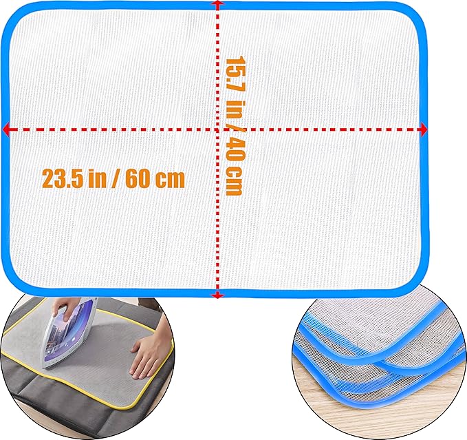 XANADU 4 PCS Pressing Cloth for Ironing – Heat-Resistant Ironing Cloth to Protect Clothes – Reusable Iron Pressing Cloth Protector for Sewing & Ironing