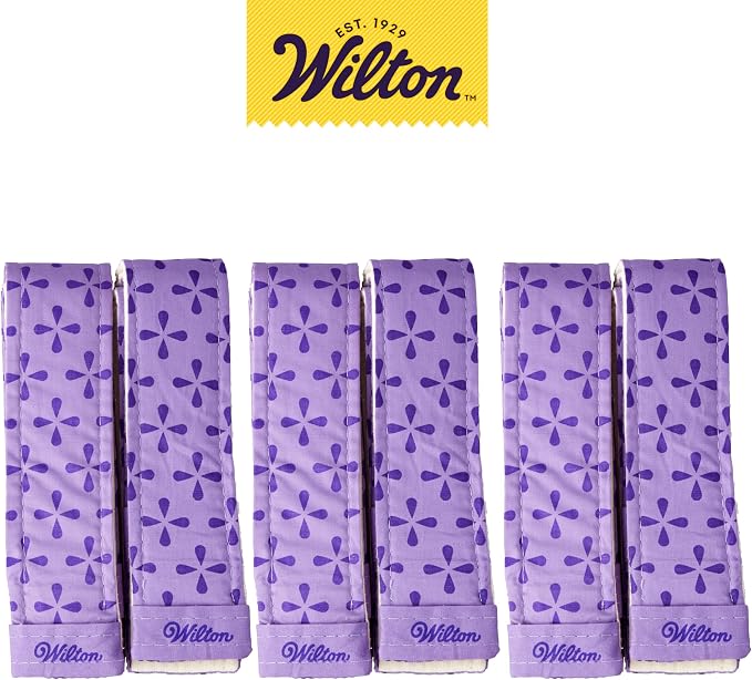 Wilton Bake-Even Cake Pan Strips - Use Cake Strips on Baking Pans for Evenly Baked Cakes, 6-Piece Set, (2) 35 x 1.5-Inch, (2) 25 x 1.5-Inch and (2) 10 x 1.5-Inch
