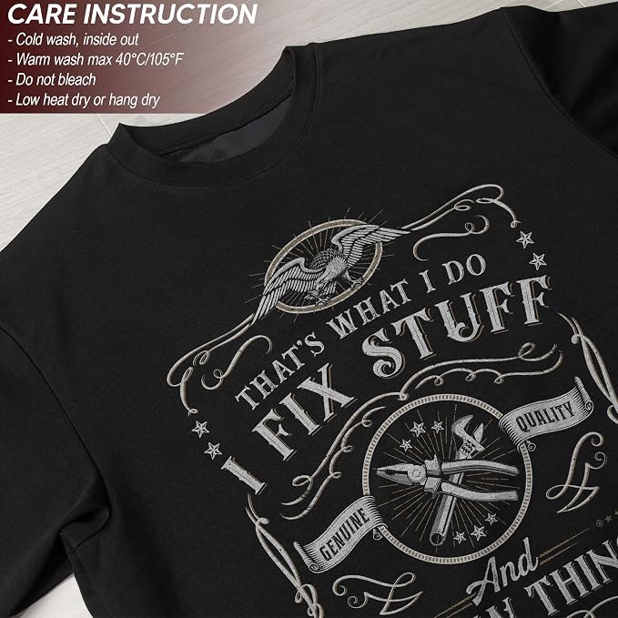 Stuff for Men, I Fix Stuff and Know Things Tshirt Men 4 | Graphic tee featuring humorous fix-it themed artwork and bold statement design for everyday wear and personal expression