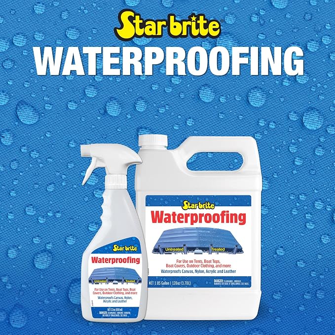 STAR BRITE Waterproofing Spray, Waterproofer + Stain Repellent + UV Protection for Boat Covers, Car Covers, Bimini Tops, Tents, Jackets, Backpacks, Boots, Awnings, Patio Covers & More