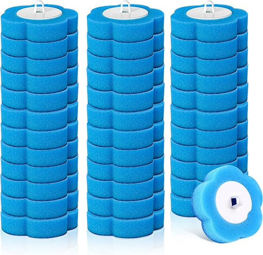 Toilet Bowl Wand Refills - 30 Count Disposable Replacement Brush Heads, Household Bowl Cleaners Refill Pads, Toilet Sponge Brush Scrubbers Cleaning Supplies for Home Washing Bathroom Bathtub