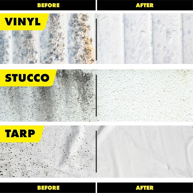 STAR BRITE Mold & Mildew Stain Remover + Cleaner | Buffered bleach removes stains on contact, works on awnings, fiberglass, wood, vinyl upholstery and Sunbrella fabrics
