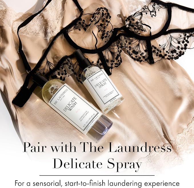 The Laundress Delicate Wash Luxury Liquid Laundry Detergent, 31 Loads, Concentrated Washing Detergent, Lady Scent, Enzyme-Free Hand or Machine Wash Laundry Soap for Silk, Lingerie & More, Pack of 2