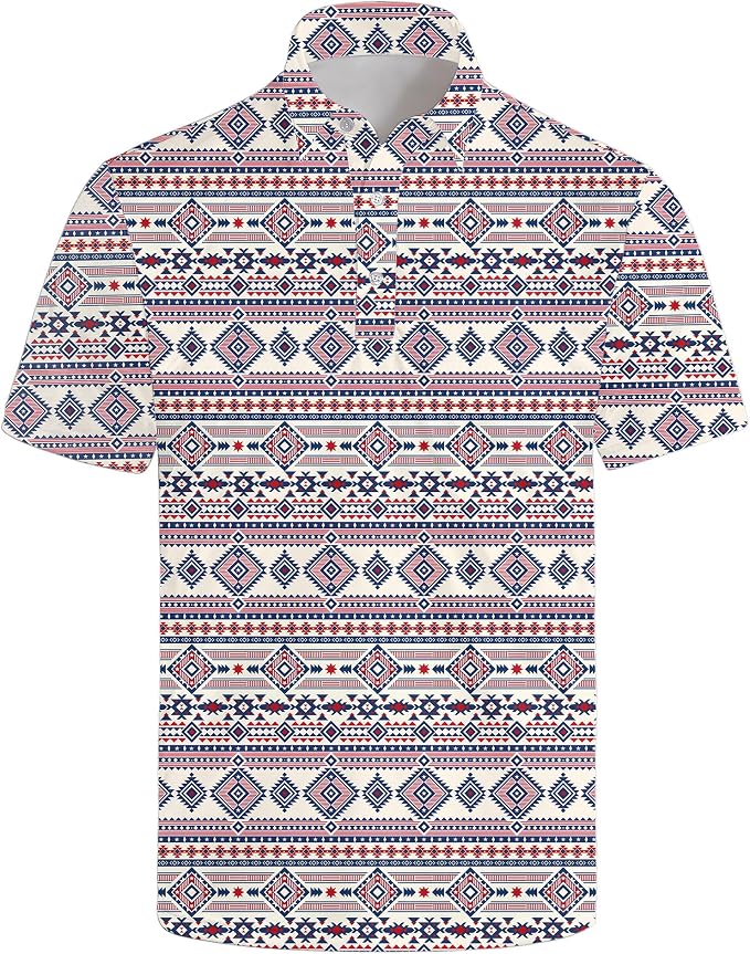 Polo Shirts for Men Moisture Wicking Mens Polo Shirts Patriotic Shirts for Men