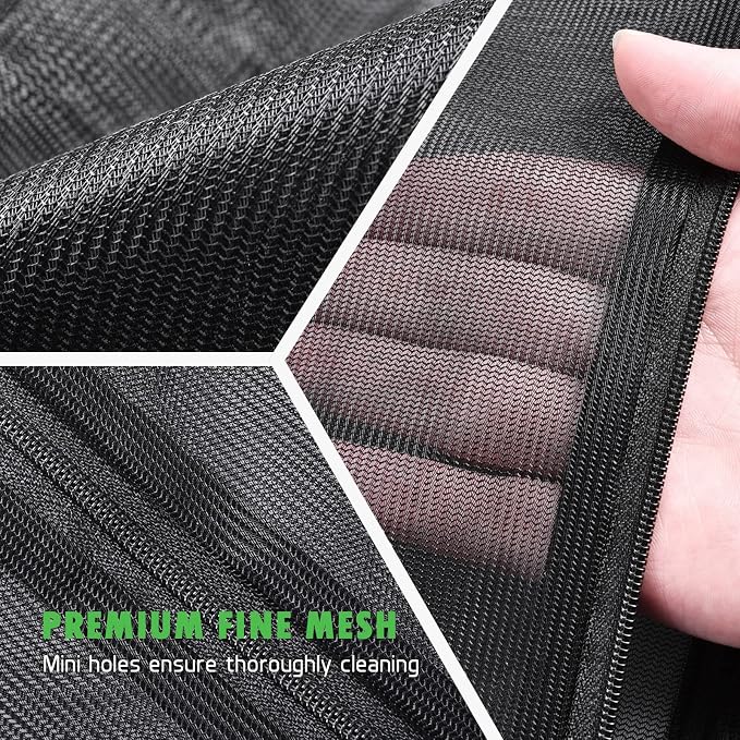 2 Pack Mesh Laundry Bags 24 x 32 inch Laundry Garment Bag Mesh Large Lingerie Wash Bags Zippered Garment Washing Net for Underwear Hosiery Blouse Sweater Dress Don't Drying, Melting 140-176℉ | Reusable Laundry Bag Mesh Lingerie Wash Bags Zippered for U...
