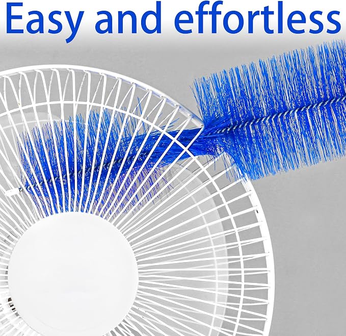 Fan Cleaner Brush Bendable Fans Duster Reusable Dust Remover Plastic Dust Cleaner Flexible Microfiber Head Ceiling Brush for Fans Air Conditioning Home Car Vents Curtain Box Fan Shutters, 3 Pcs