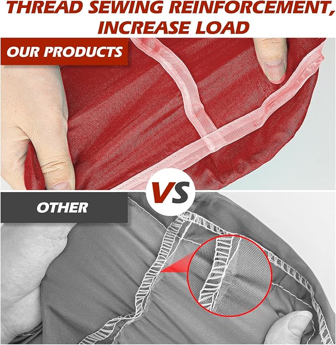 Laundry Bag, 2 Pack Travel Laundry Bags for Dirty Clothes, Large Laundry Bags for Camping & Traveling, Dirty Clothes Travel Bag, 24" x 36" (Black + Red)