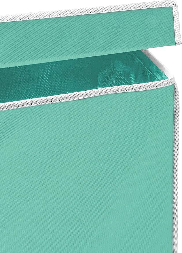 Simple Houseware Double Laundry Hamper with Lid & Removable Bags, Turquoise