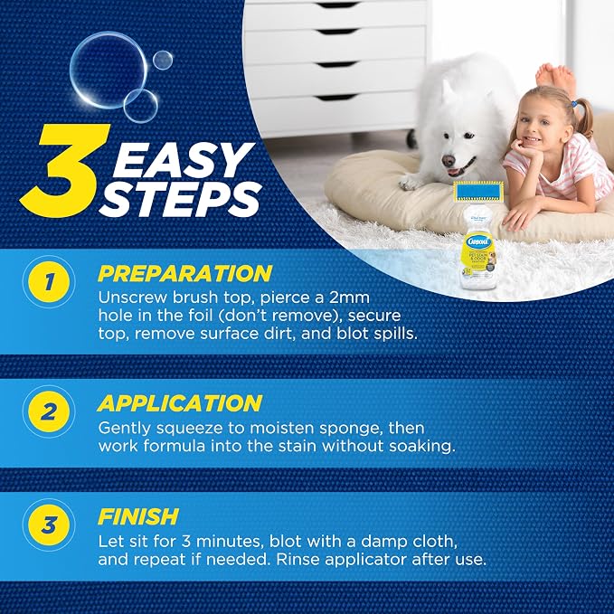 Carbona 2-in-1 Oxy-Powered Pet Stain & Odor Remover (13.5 Fl Oz), Carpet Spot Cleaner Removes Urine Odor, Lifts Mud & Vomit Stains, Prevents Resoiling